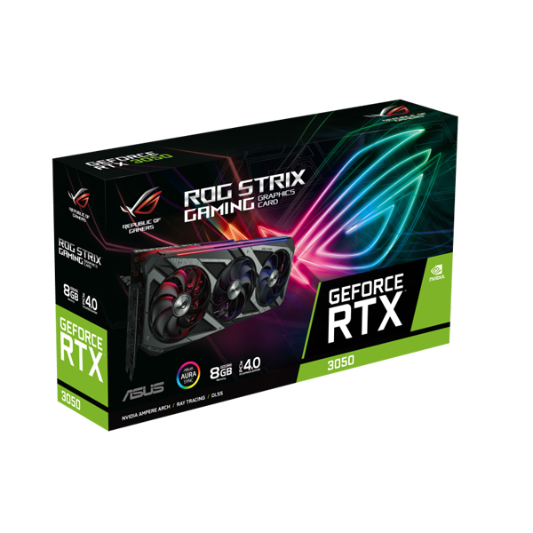 Asus ROG Strix GeForce RTX 3050 8GB LHR GDDR6 128-bit Gaming Graphics Card